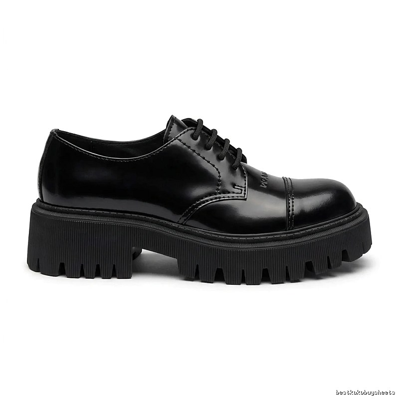 Balenciaga thick-soled British-style leather shoes