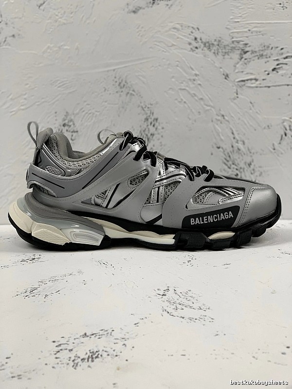 Balenciaga Track Sneaker with Gray Technical Runner Panels Detail