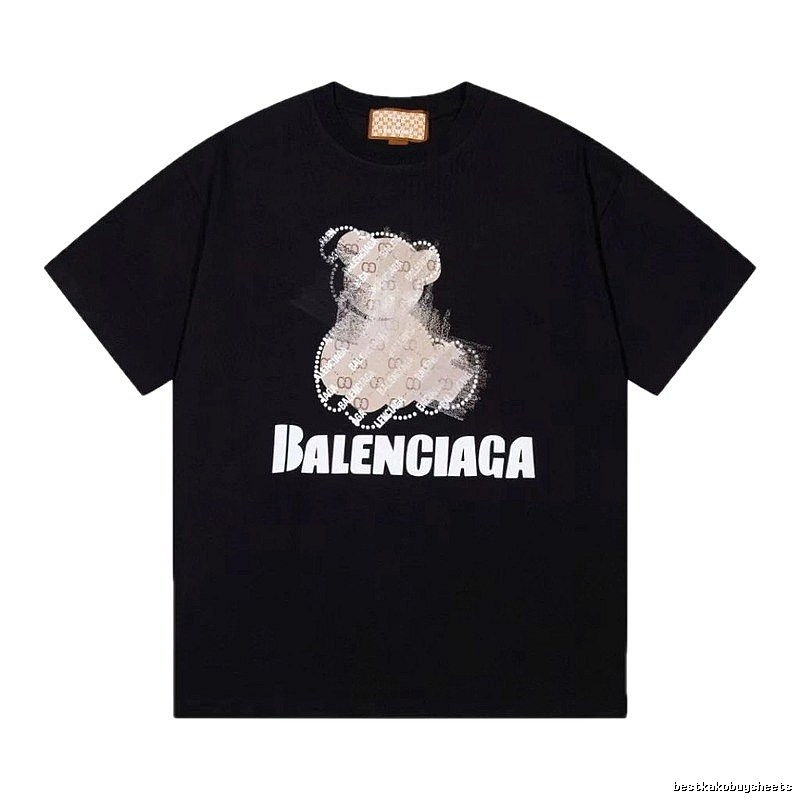 Balenciaga Trendy Black T-Shirt with Bear Print