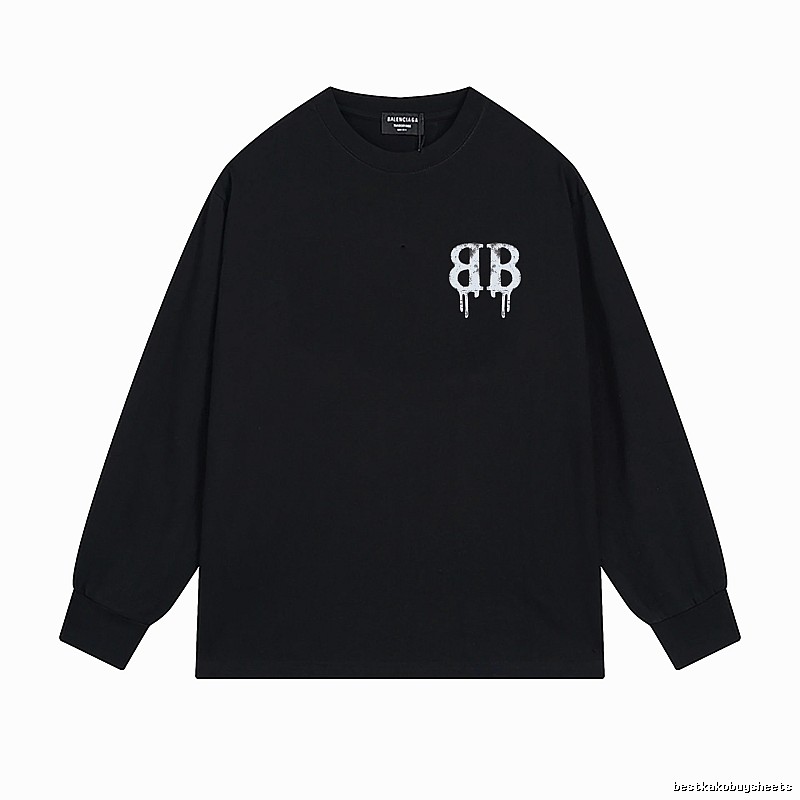 Balenciaga's dark style black long T-shirt