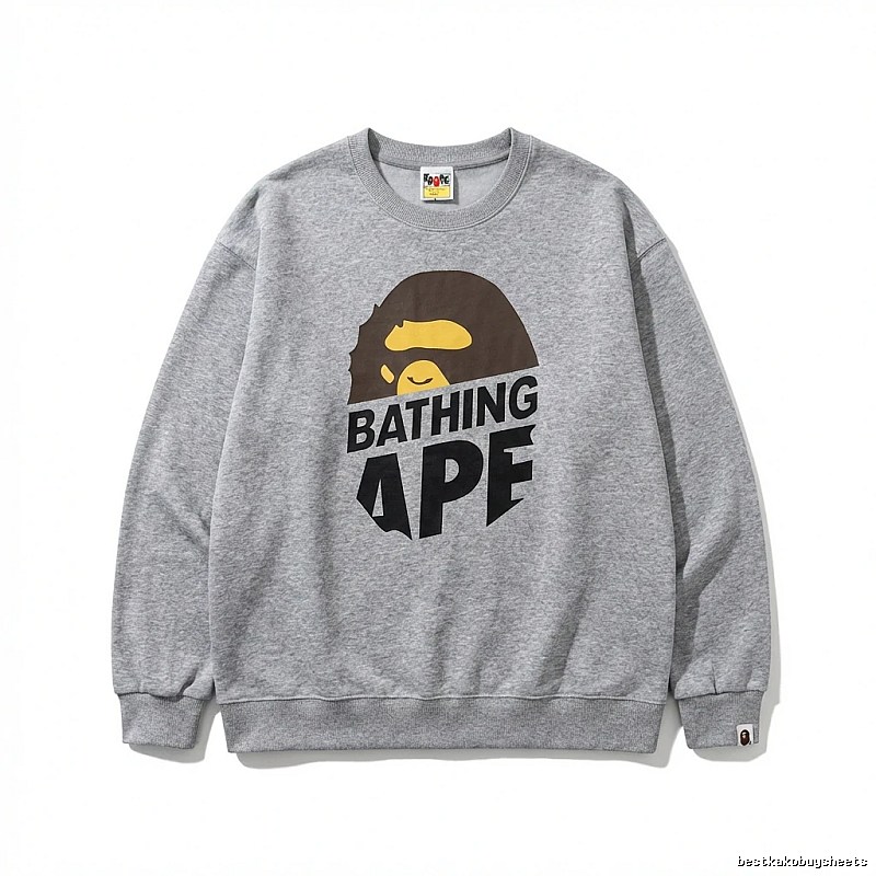 Bape Ape Head Grey Sweatshirt