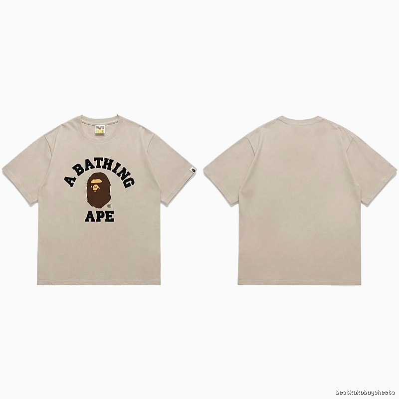 Bape Ape Head Trendy Beige T-shirt