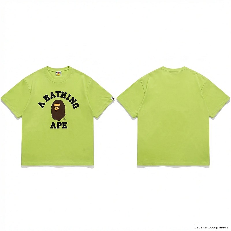 Bape Ape Head Trendy Brand Fluorescent Green T-shirt