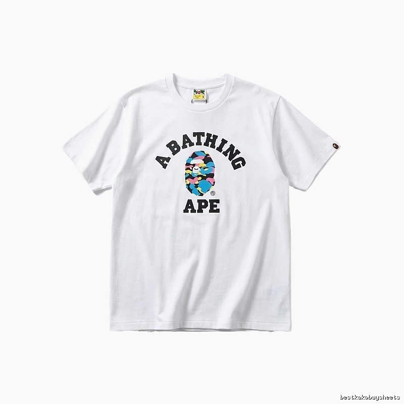 Bape Camouflage Alphabet White T-shirt