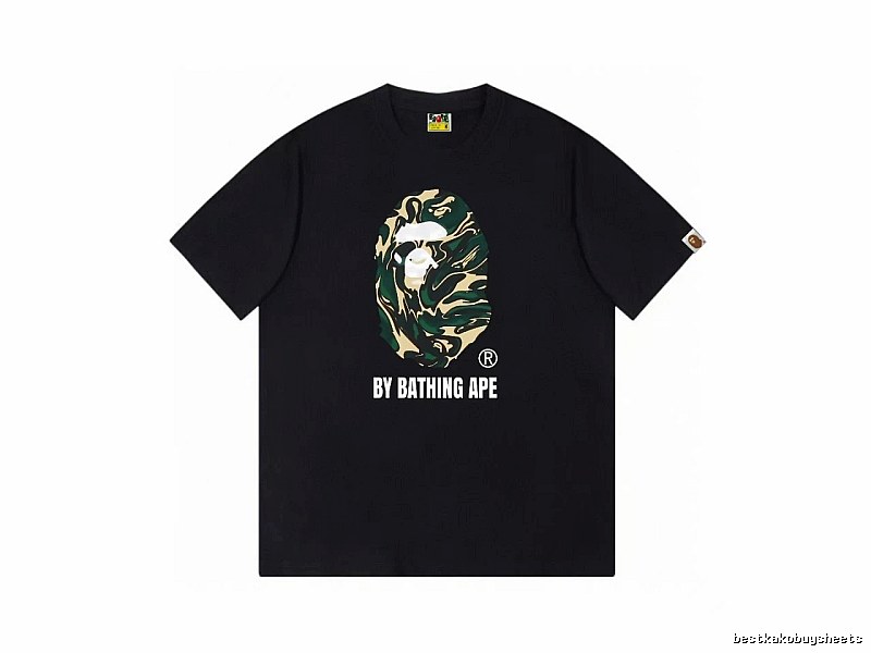 Bape camouflage style black T-shirt