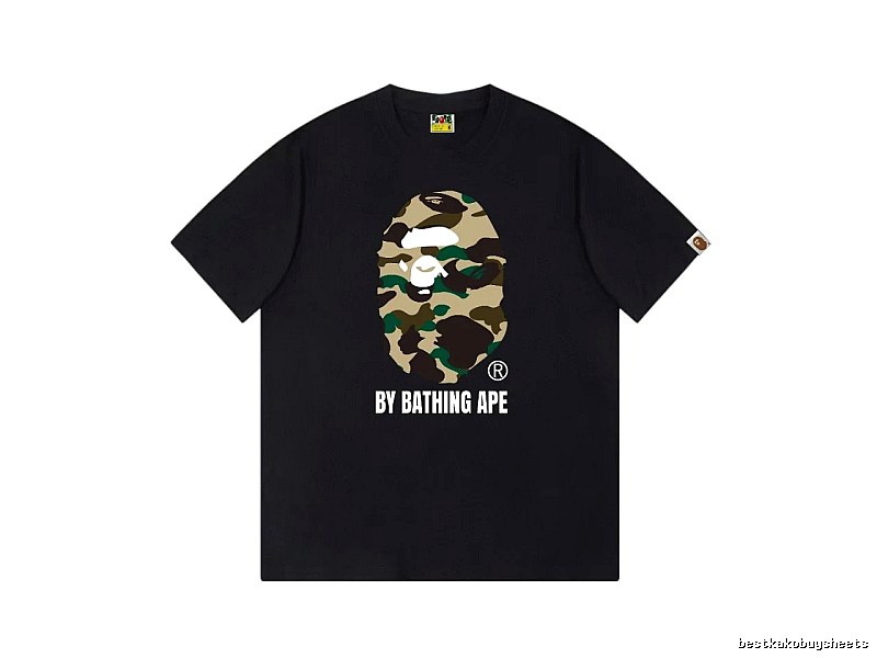 Bape camouflage style black T-shirt