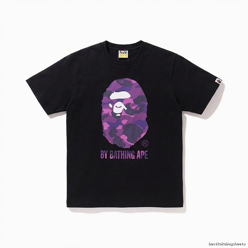 Bape camouflage-style black T-shirt