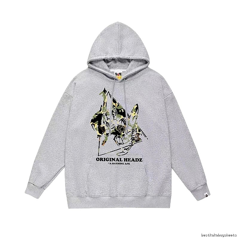 Bape camouflage style grey hoodie