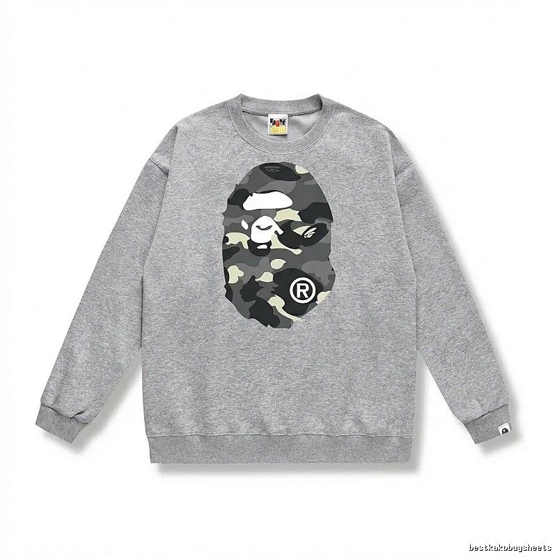 Bape camouflage style grey sweatshirt