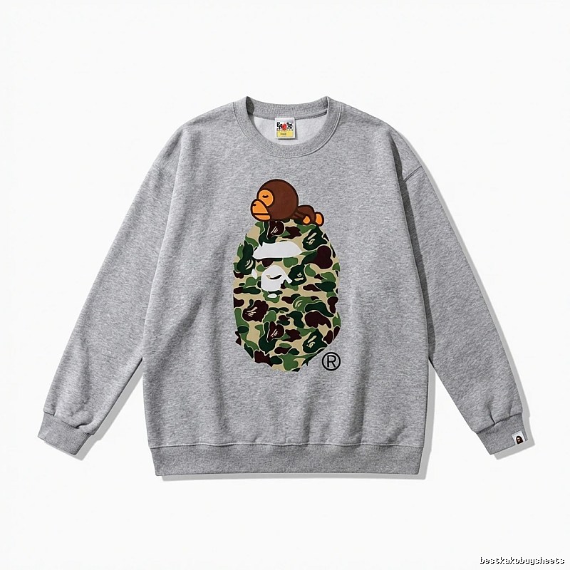 Bape camouflage style grey sweatshirt