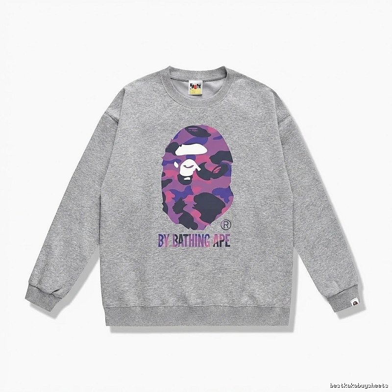 Bape camouflage-style grey sweatshirt