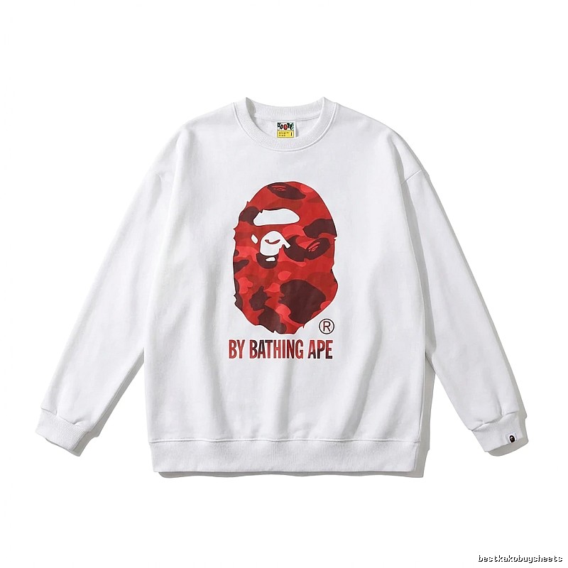Bape camouflage-style white sweatshirt