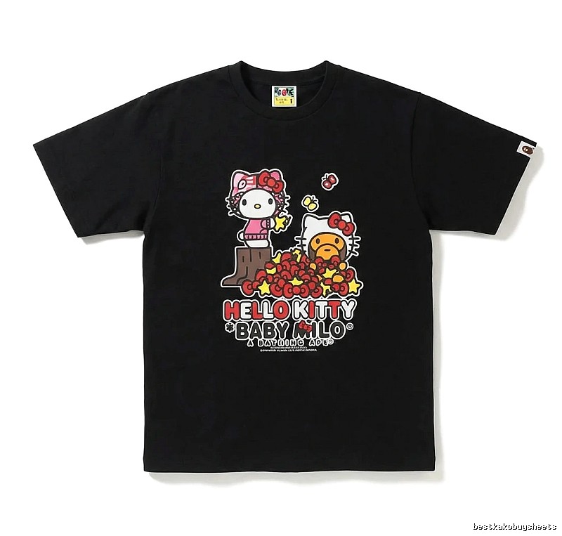 Bape Hello Kitty Co-branded Black T-shirt