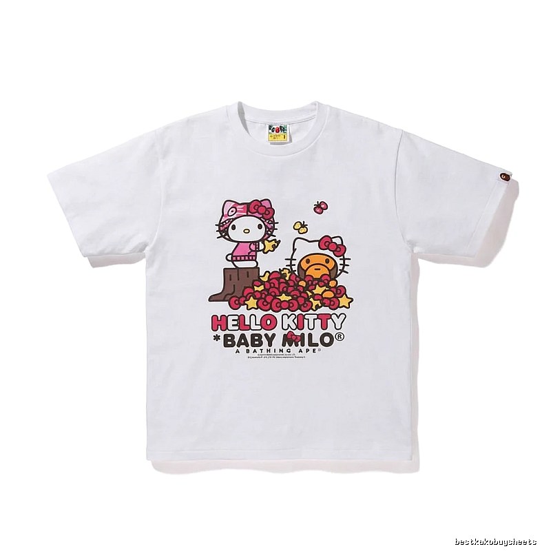 Bape Hello Kitty Co-branded White T-shirt