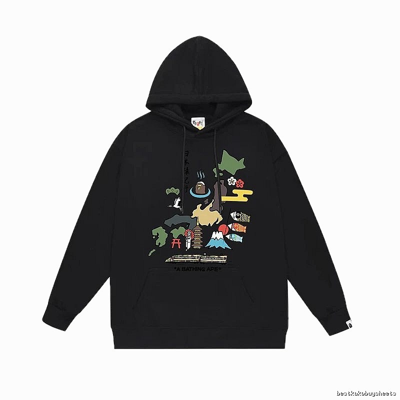 Bape Japanese-style black hoodie