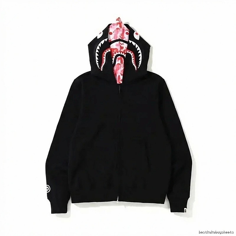Bape Shark Series Black Streetwear Hoodie