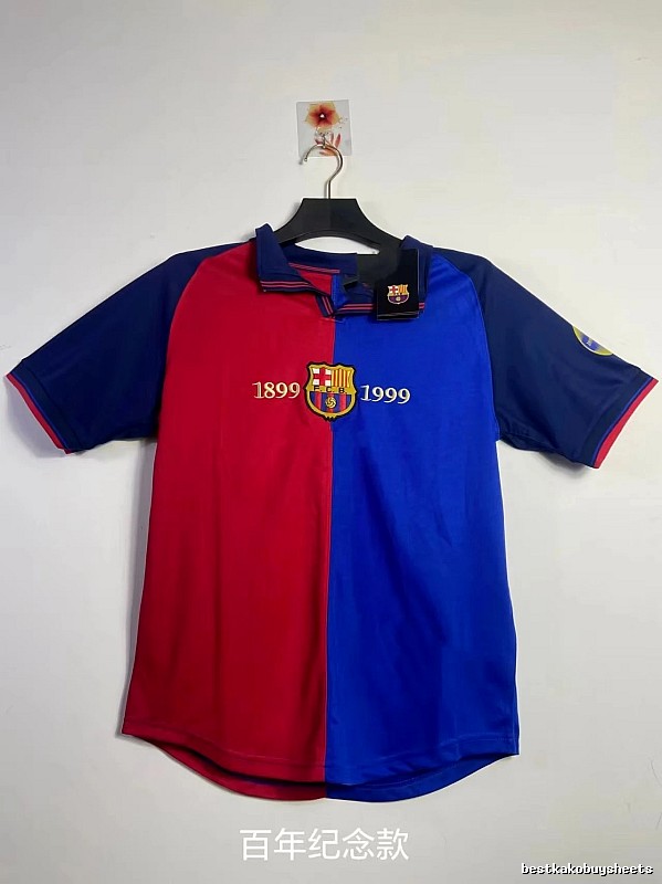 Barcelona Premium Style Retro soccer jersey Blue Red Barcelona for Resort Outfits