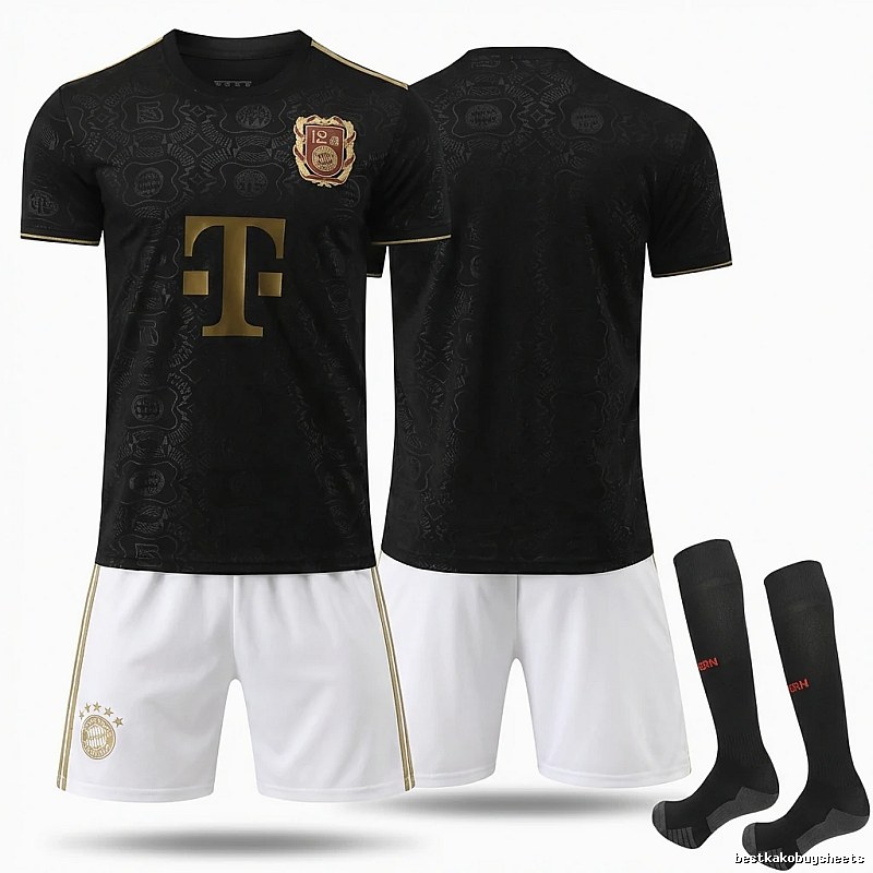 Bayern Munich black gold retro - style jersey