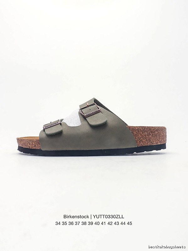 Birkenstock Arizona Casual-style Olive Green Slide Sandals