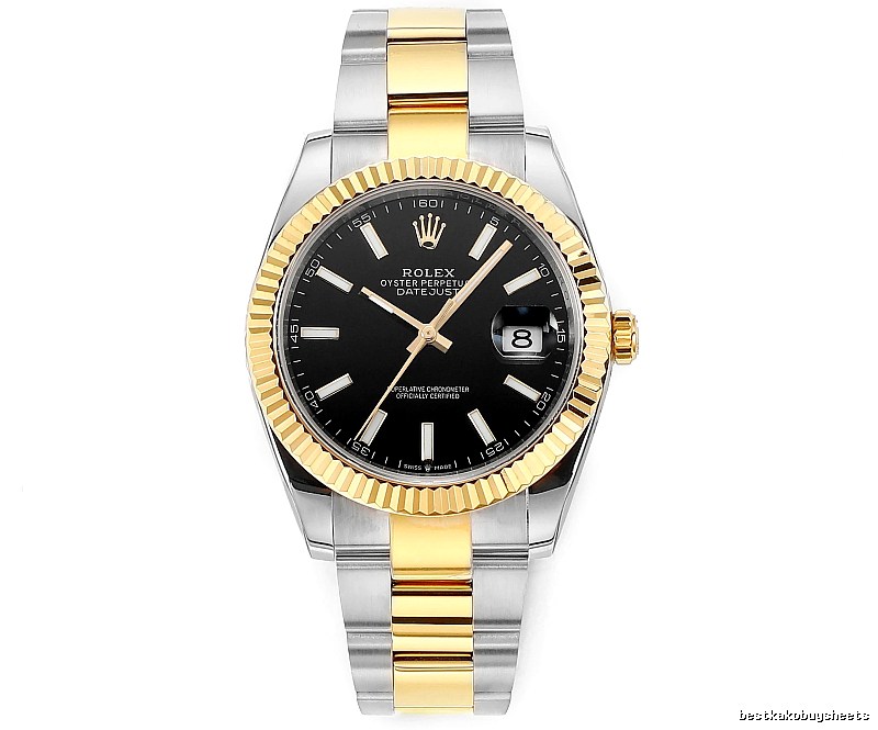 Black And Gold Two-Tone Datejust Watch - Rolex Office