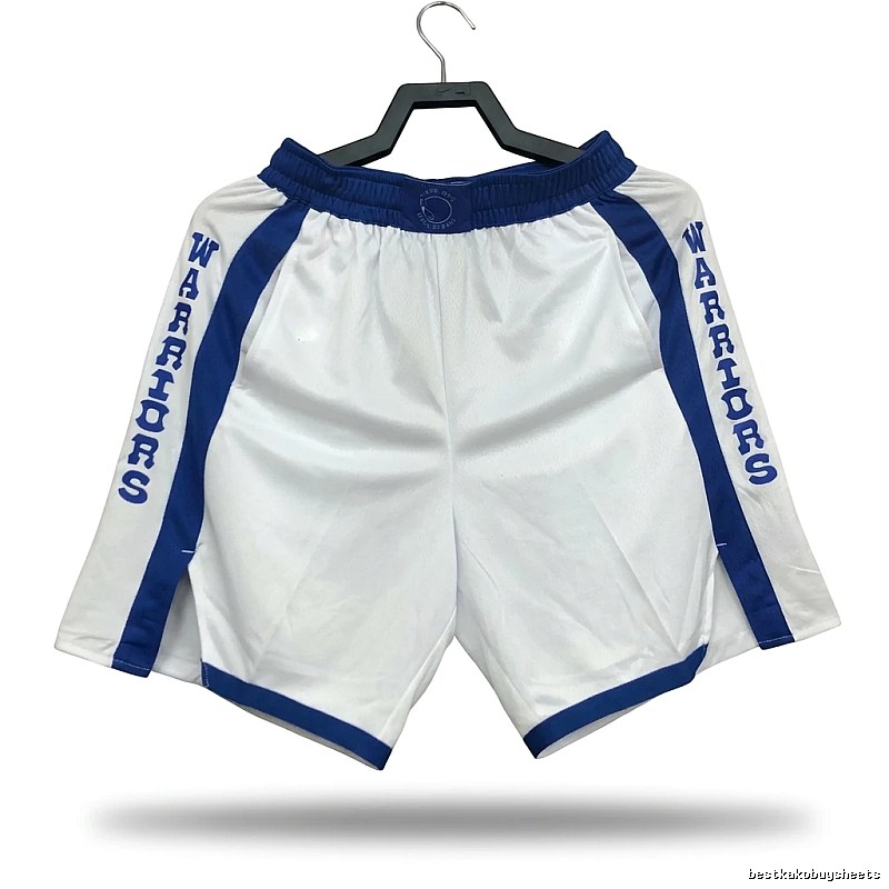 Blue and white sports shorts of the Curry series