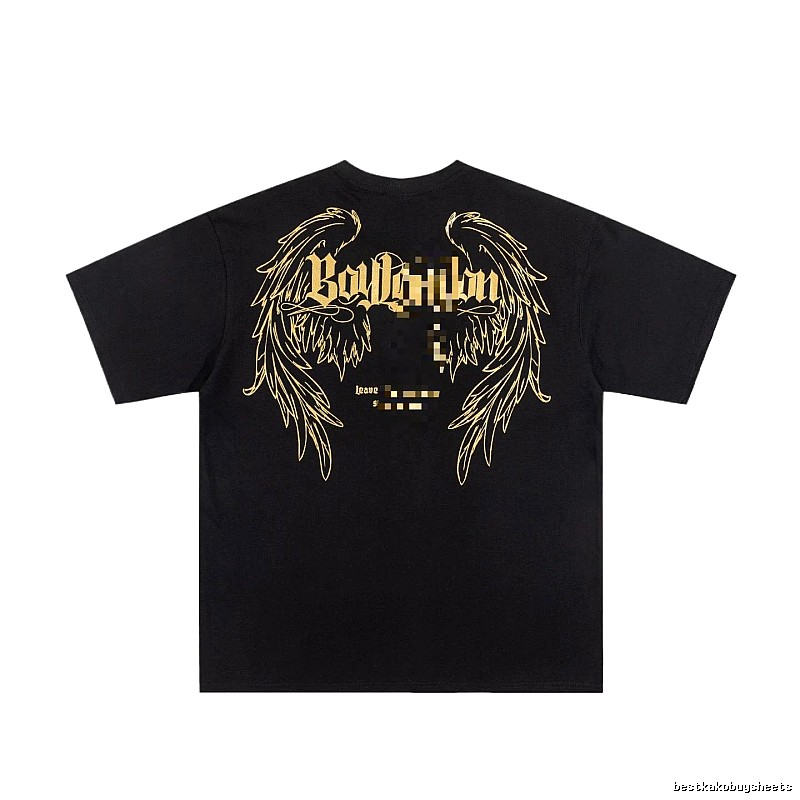 BOY LONDON Gothic Style Black T-shirt with Gold Foil Wings