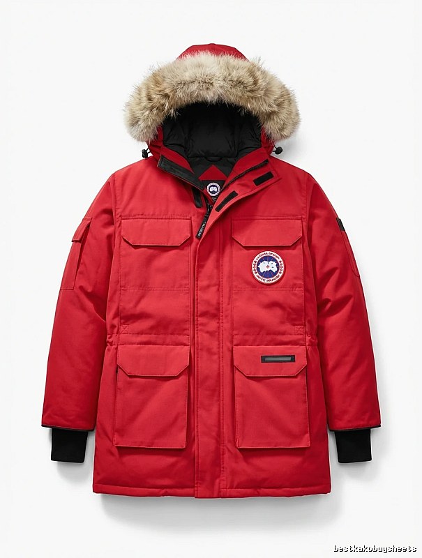Canada Goose Expedition series red down jacket.