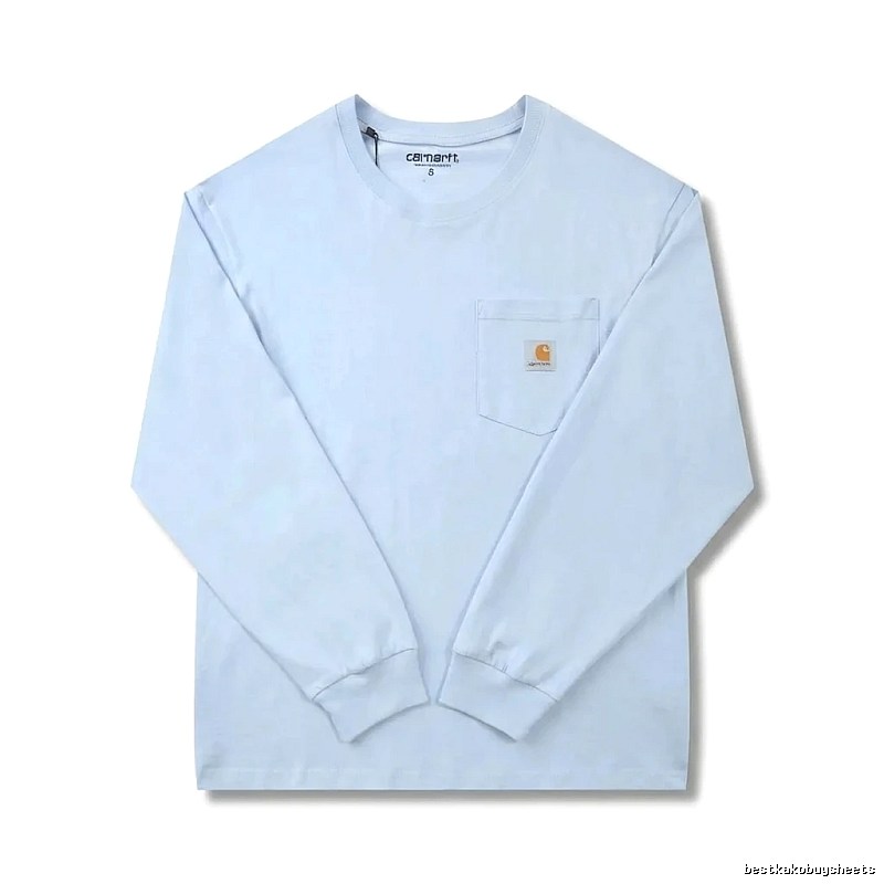 Carhartt basic simple style light blue long-sleeved