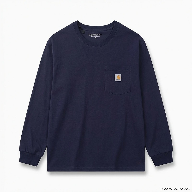 Carhartt simple and casual style navy long-sleeve