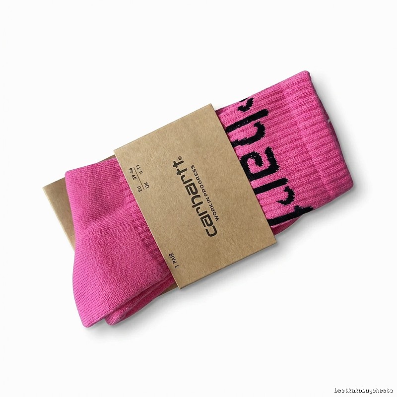 Carhartt trendy and cool style rose red socks