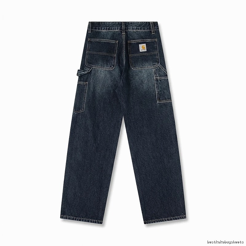 Carhartt workwear style dark denim jeans