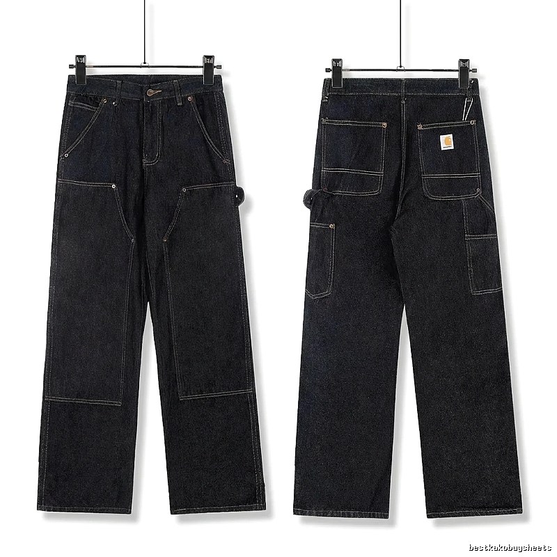 Carhartt workwear style dark denim jeans