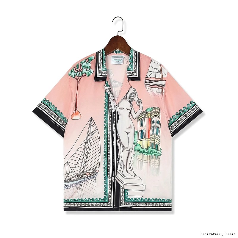 Casablanca art-printed pink shirt