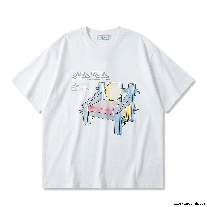 Casablanca cartoon-style white T-shirt