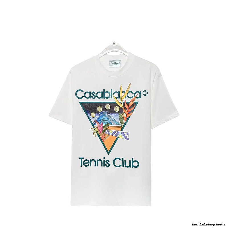 Casablanca Printed Casual White T-shirt