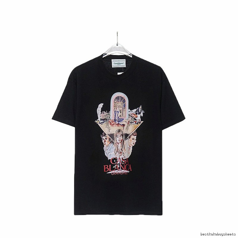 Casablanca Printed Trendy Black T-shirt