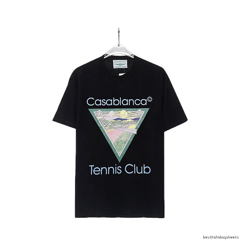 Casablanca Printed Trendy Black T-shirt