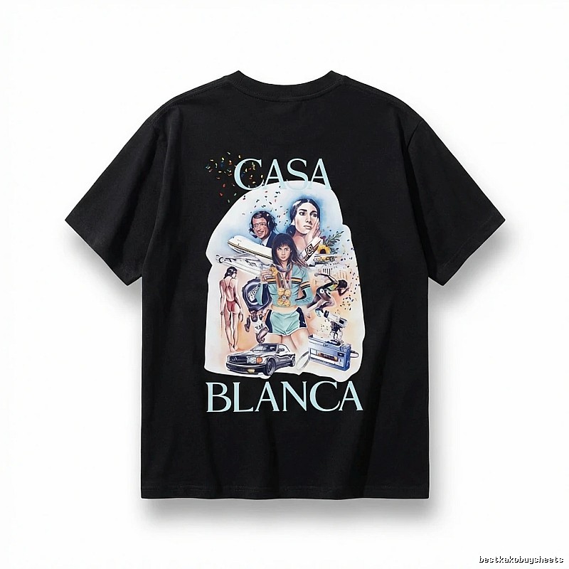 Casablanca retro style black T-shirt