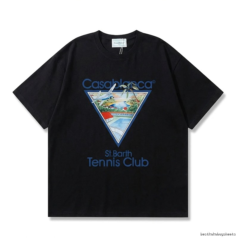 Casablanca triangle - printed black T - shirt