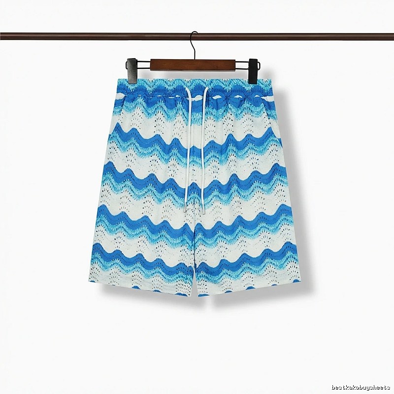 Casablanca Wave Style Blue and White Shorts