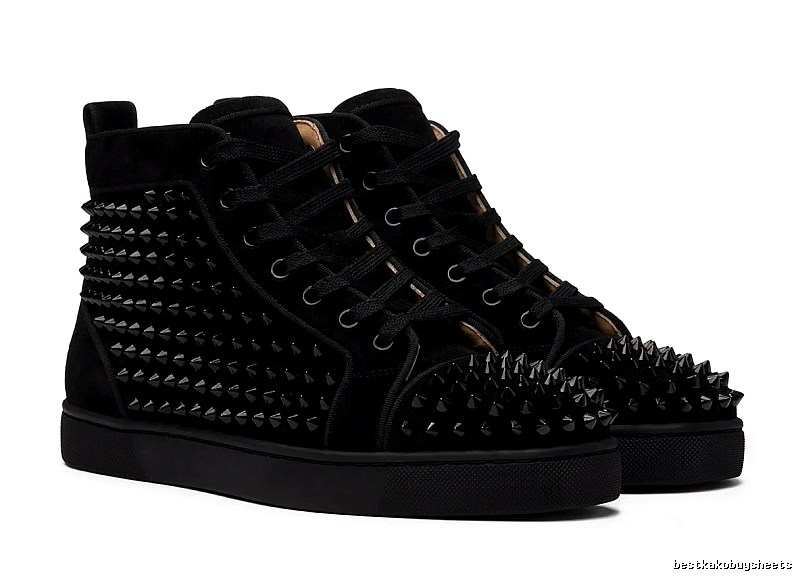 Christian Louboutin Rivet Punk Style Black Shoes