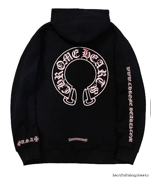 Chrome Hearts 2088-72 Black And Purple Cross Graphic Hoodie Casual Layering