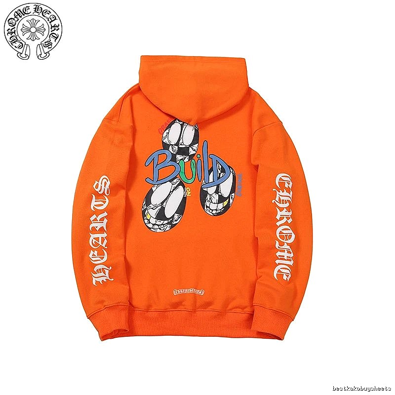 Chrome Hearts 2088-73 Orange Cross Graphic Hoodie Gift Ready