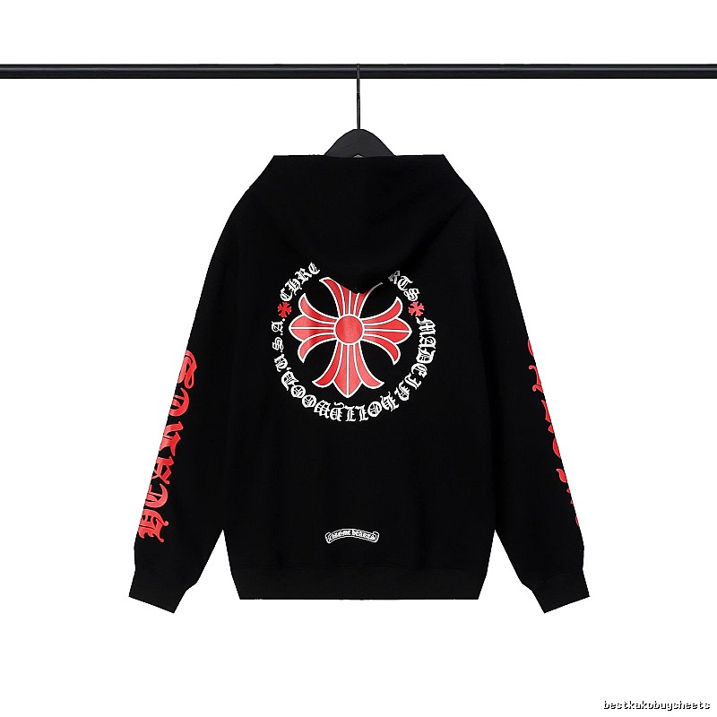 Chrome Hearts 2089-62 Black Cross Graphic Hoodie Soft Neutral