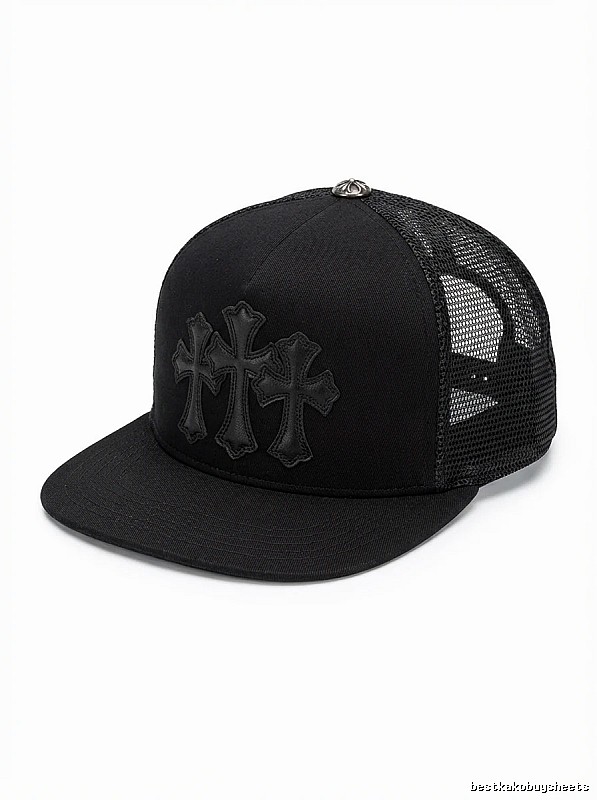 Chrome Hearts Black Trendy Baseball Cap
