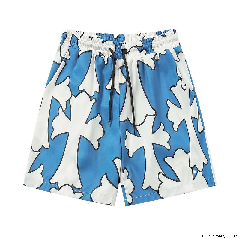 Chrome Hearts Cross Blue and White Shorts