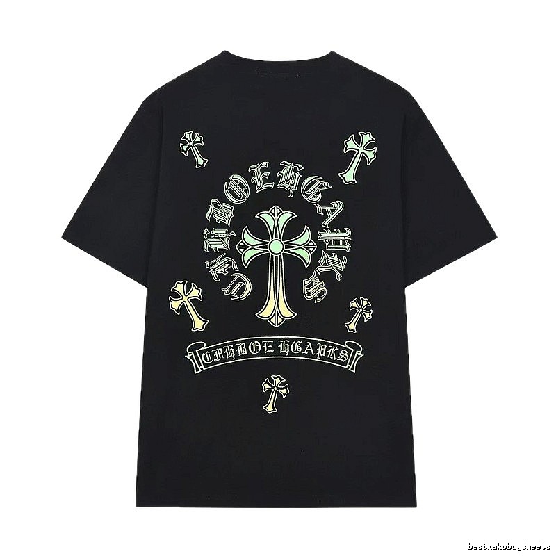 Chrome Hearts Cross Print Gothic Black Short-sleeve T-shirt
