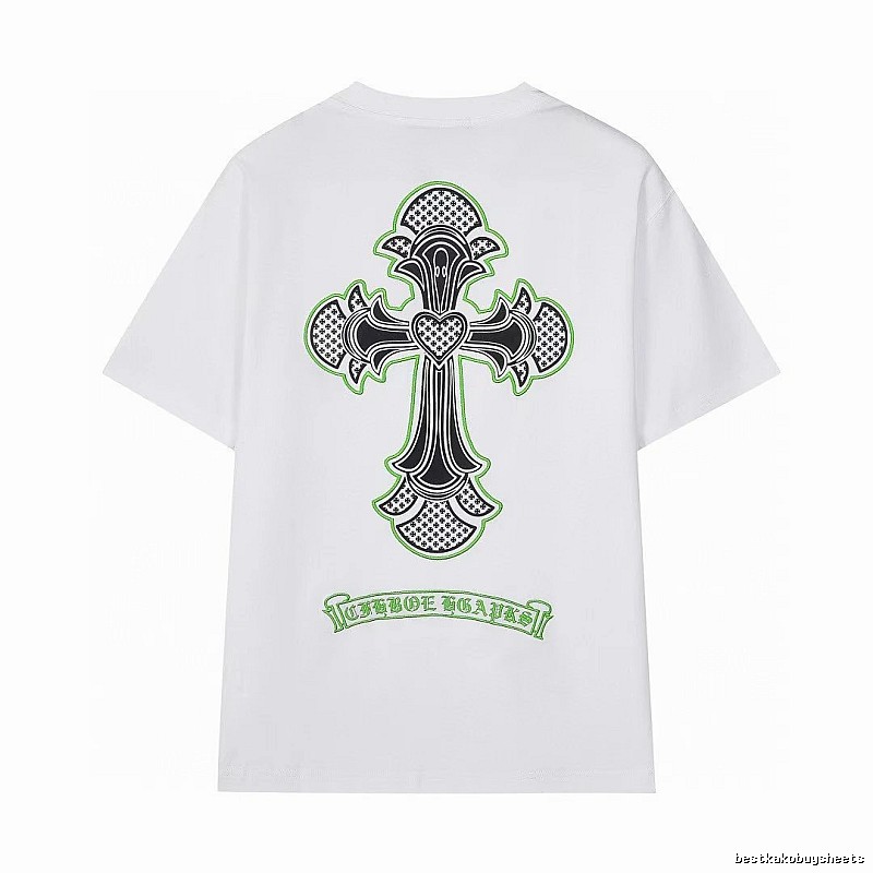 Chrome Hearts Cross Print Street Style White T-Shirt