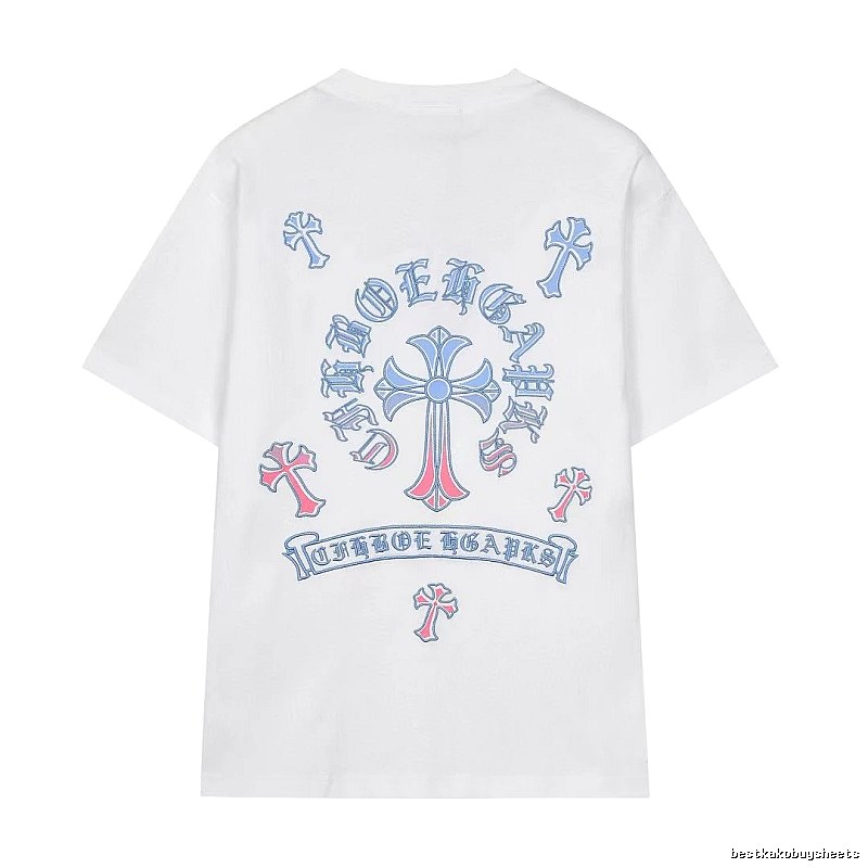 Chrome Hearts Cross Print Trendy Street Style White Short-sleeve T-shirt