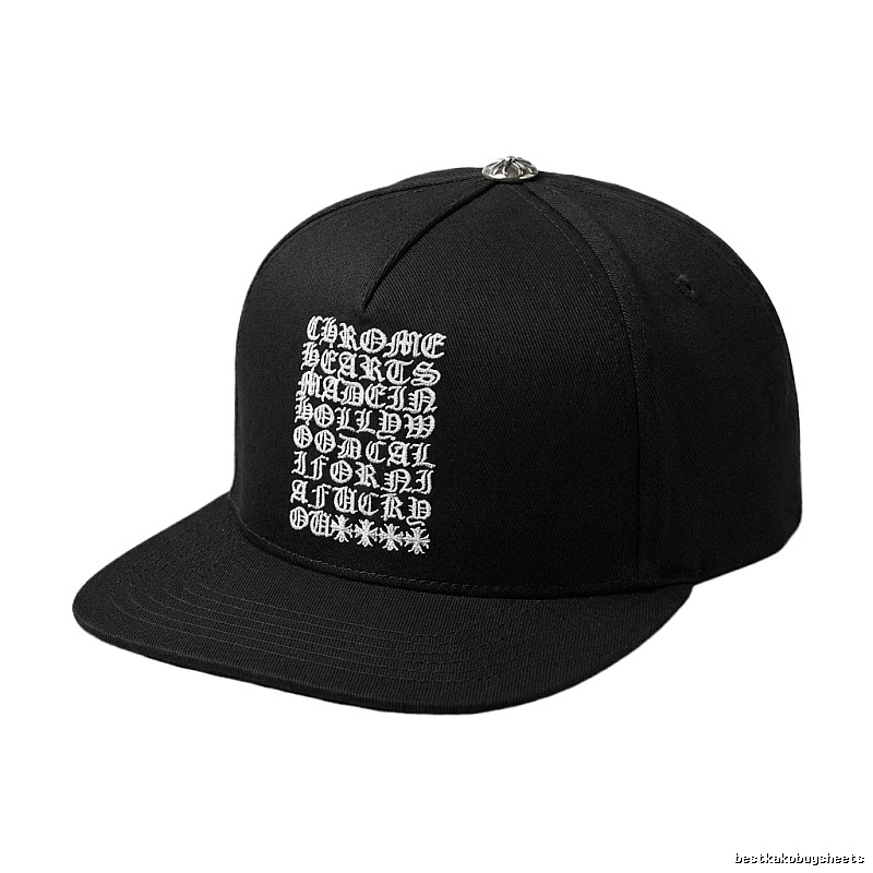 Chrome Hearts Dark Style Black Hat